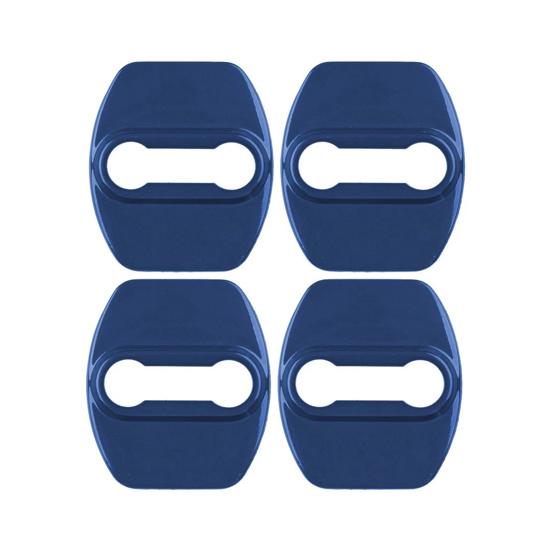 4 x Blue Stainless Steel Door Lock Protector Covers for Kia Hyundai Elantra