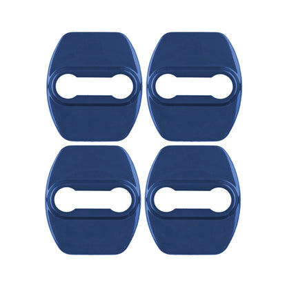 4 x Blue Stainless Steel Door Lock Protector Covers for Kia Hyundai Elantra