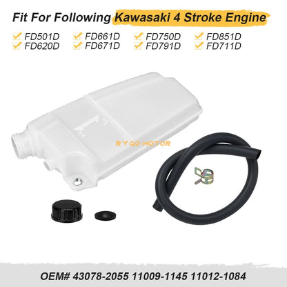 Coolant Reservoir w/ Hose Cap Clip for Kawasaki FD501D/FD750D/FD791D