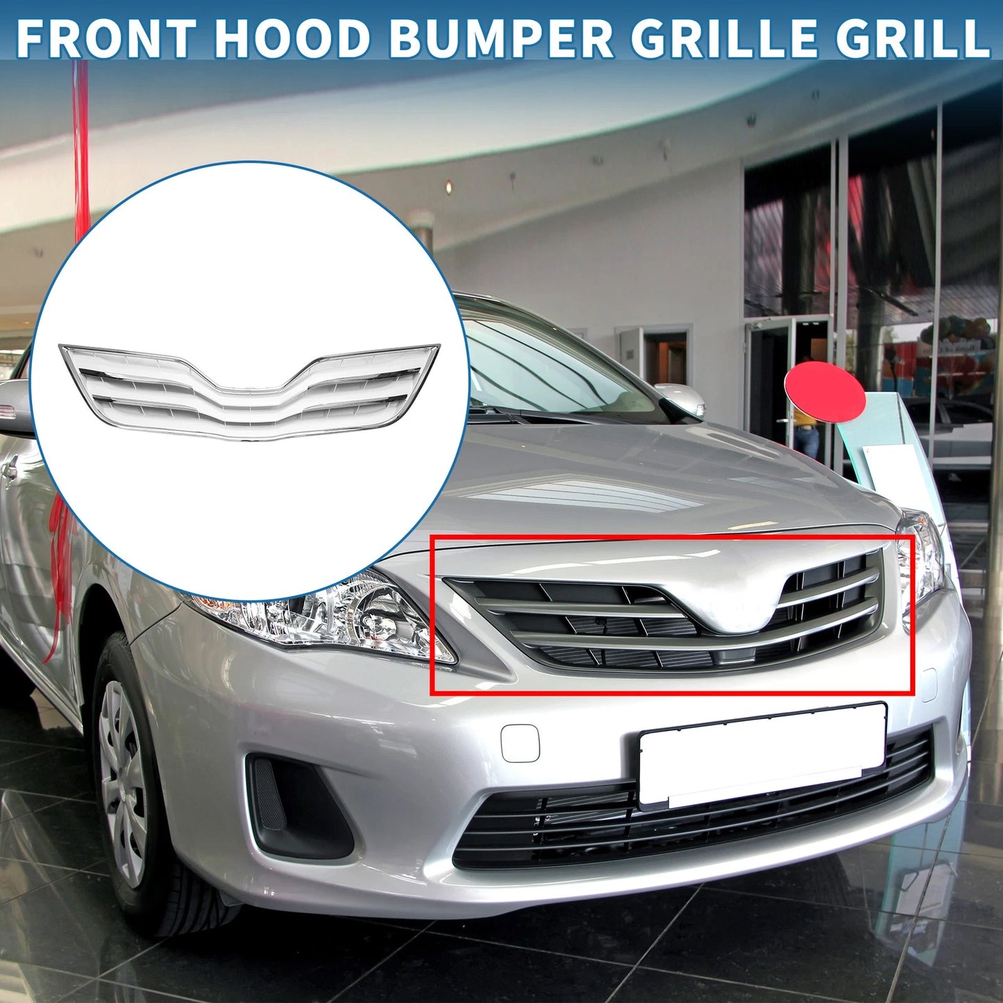 Chrome Front Hood Bumper Grille for Toyota Camry (2010)