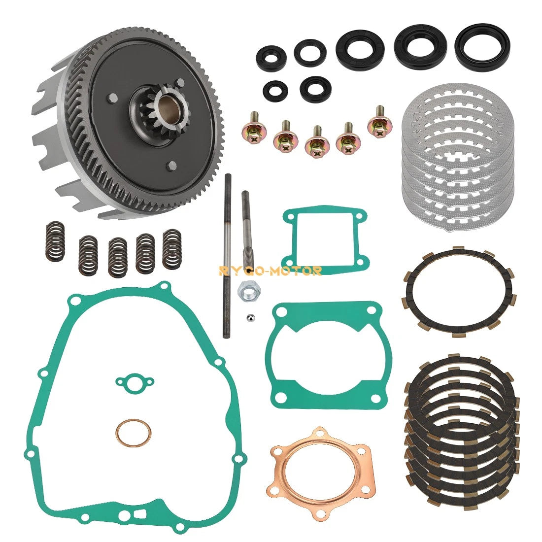 Outer Clutch Basket & Friction Plates & Gaskets for Yamaha Blaster