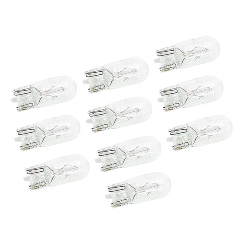 10 x T10 168 194 White Halogen Bulbs for Instrument Panel Dash Lights