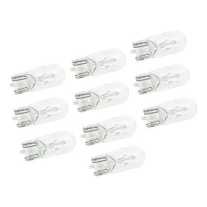 10 x T10 168 194 White Halogen Bulbs for Instrument Panel Dash Lights