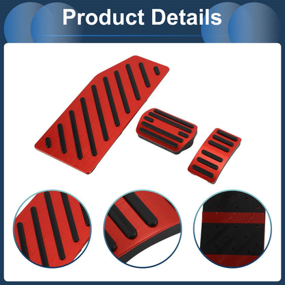 3 Pcs Automatic Foot Accelerator Pedal Covers for Ford Edge (2023)