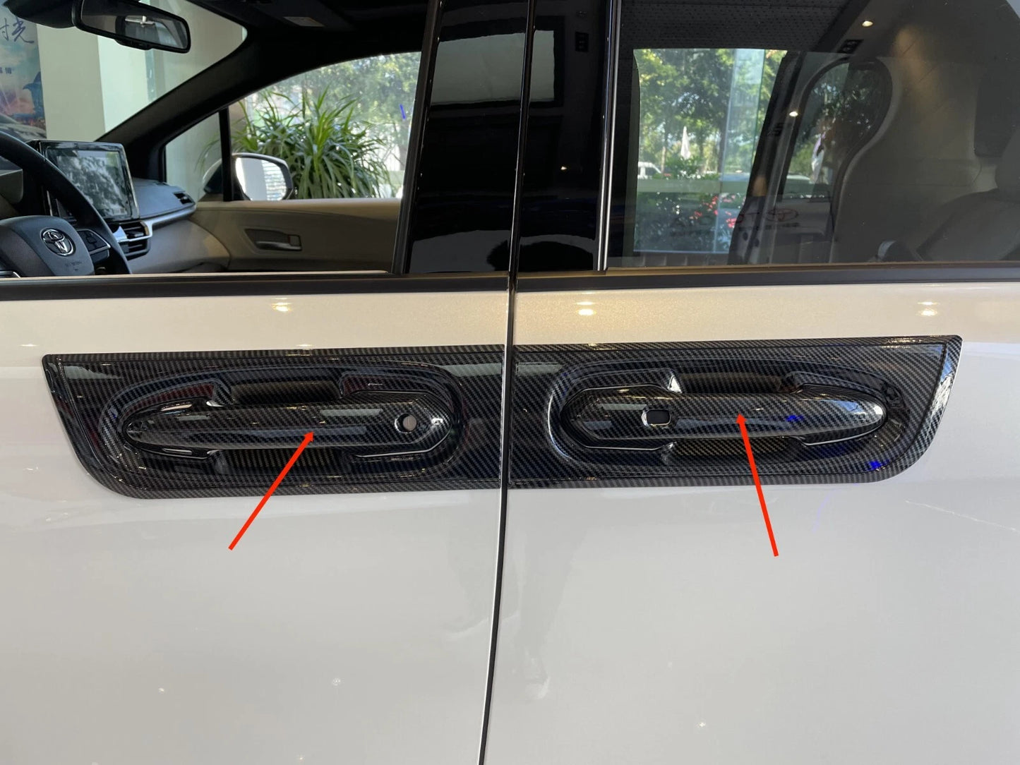 ABS Carbon Fiber Outside Door Handle Cover Trim for Toyota Sienna (2021-2023)