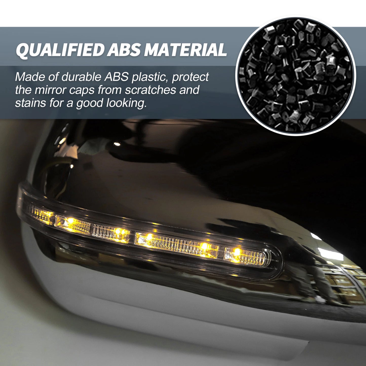 Chrome Plated Rearview Mirror Covers with LED Lights for Suzuki