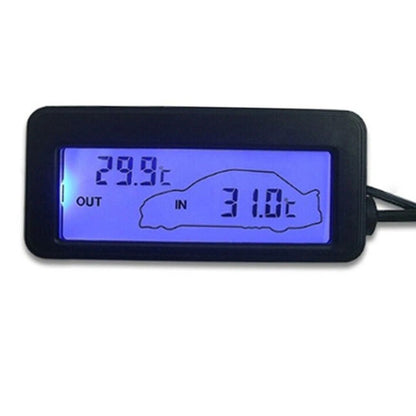 Thermometer / 12V / with Digital Clock Adjustable Base Bracket for Car