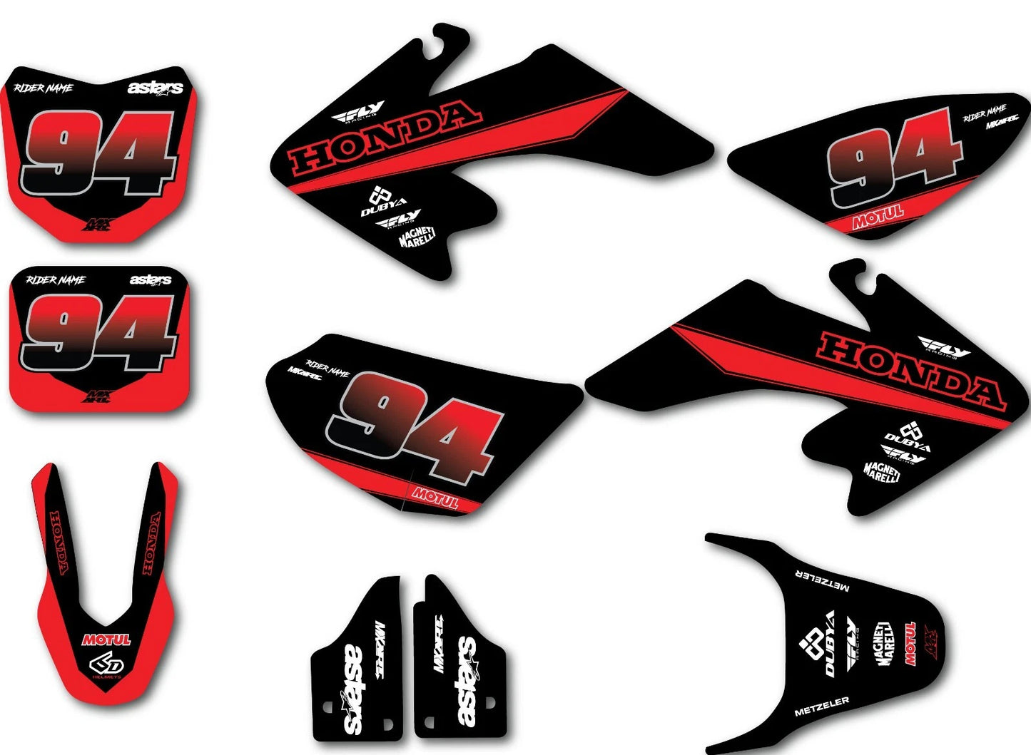 Custom Graphics Kit for Honda CRF 50 (2004-2023) - Decals & Stickers
