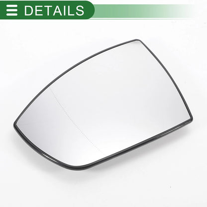 Left Side Heated White Mirror Glass for Ford EcoSport (2013-2023)