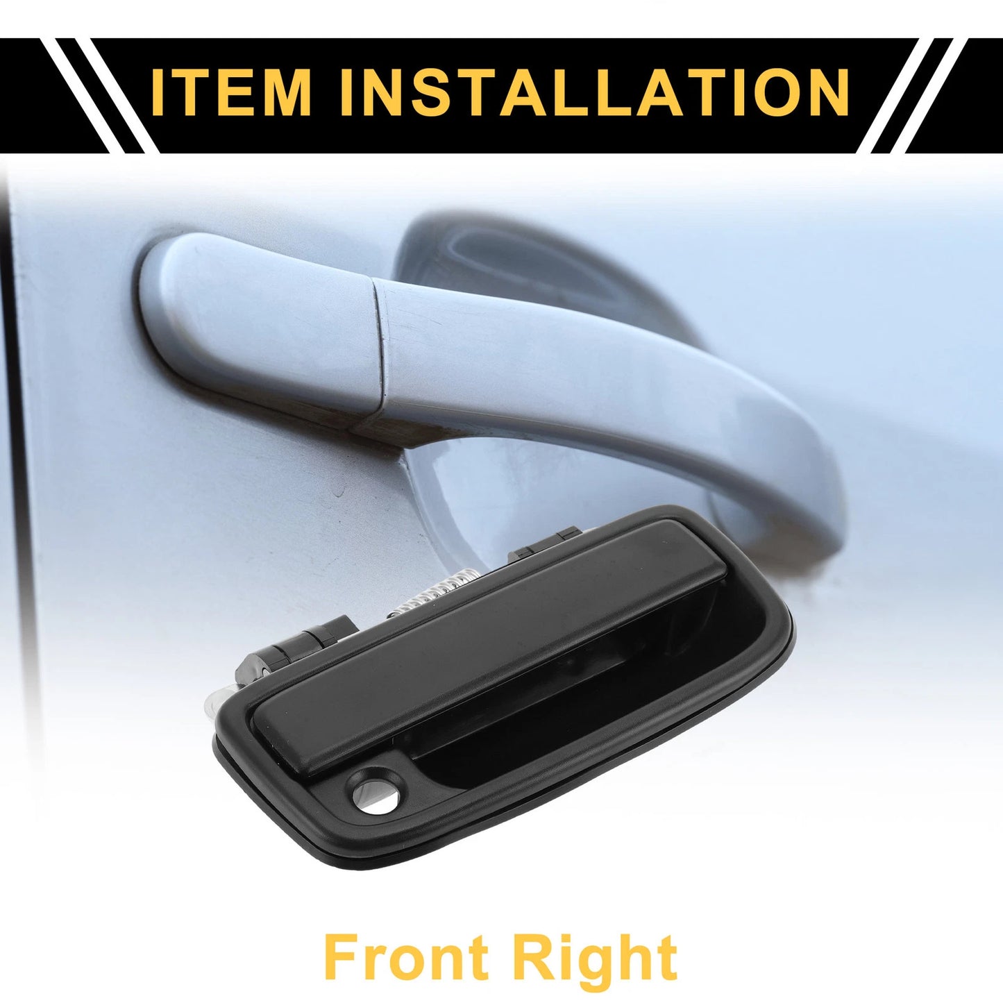 Front Right Exterior Door Handle for Toyota Tacoma (1995-2004) Black