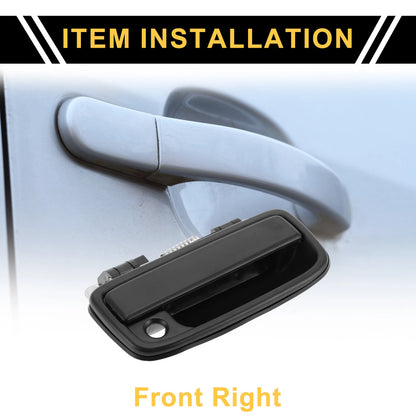 Front Right Exterior Door Handle for Toyota Tacoma (1995-2004) Black