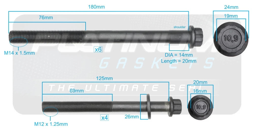 CYLINDER HEAD BOLT SET for TOYOTA HILUX N80 GUN126 PRADO GDJ150 1GD 1GDFTV