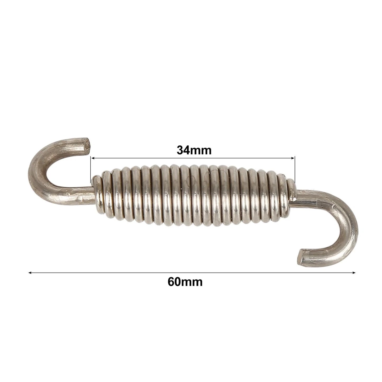 2 x 45mm Motorcycle Exhaust Pipe System Muffler Coil Spring w Pull Hooks