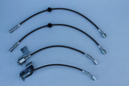 Braided Brake Hose Set (4) for AU Falcon Sedan (Non IRS)