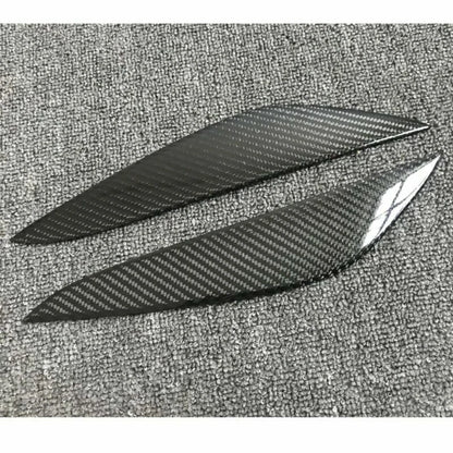 2 x Black Carbon Fiber Fog Light Trim Eyelids for Tesla Model 3 (2017-2024)