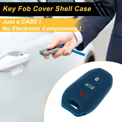 Dark Blue Key Fob Shell Cover for Peugeot 208, e208 (2019-2023)