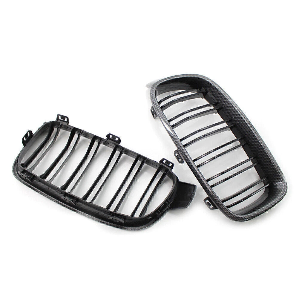 M3 Style Gloss Black Carbon Fiber Look Grilles for BMW F30/31 (2012-2018)