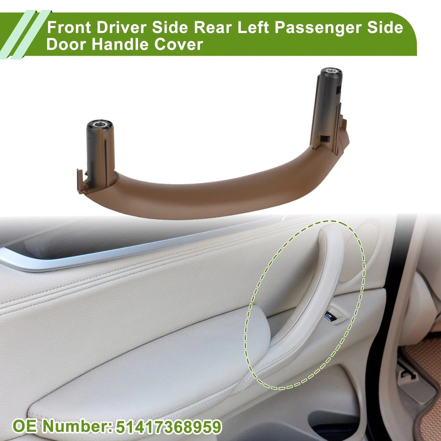 Front Passenger Side Door Handle Trim Cover for BMW X5 (2000-2006)