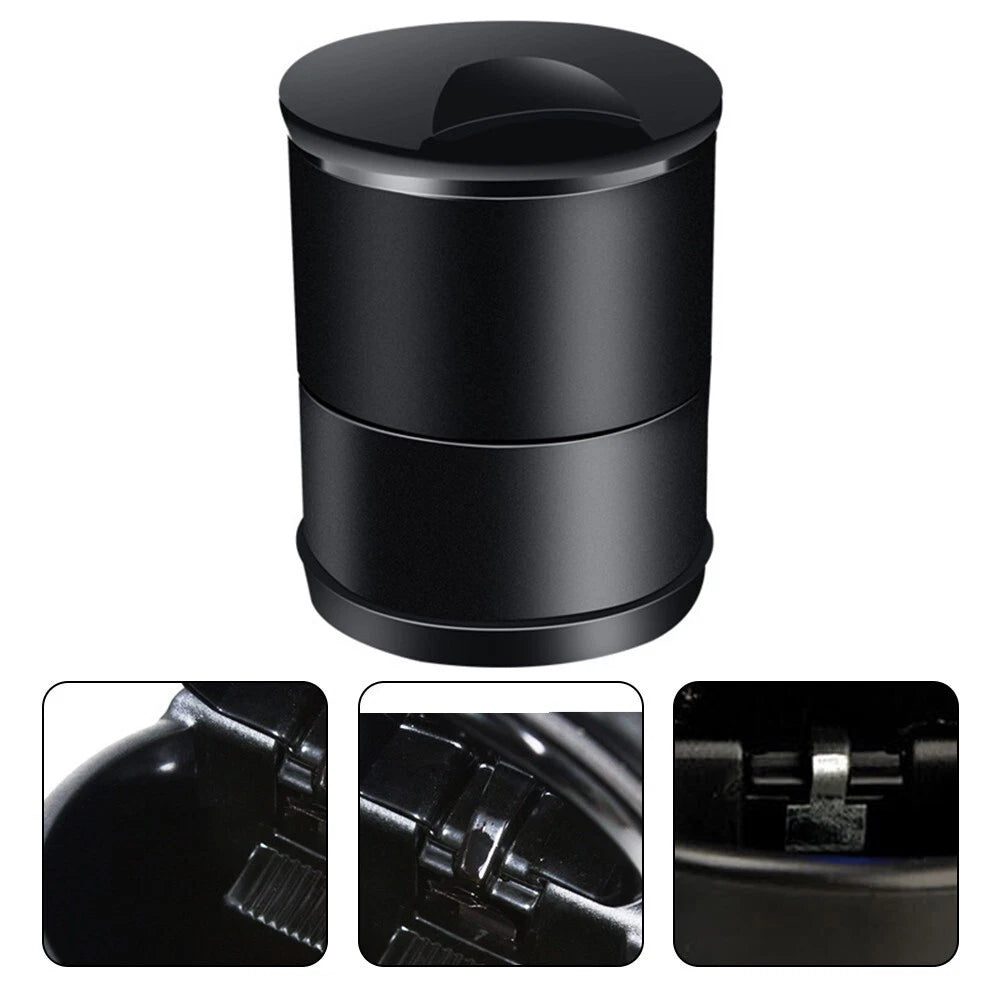 Ash Tray Black Car Garbage Coin Storage Cup Container Simple and Convenient