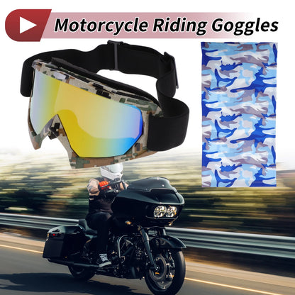 Goggles for Motorcycle Riding Lens Camouflage TPU Cycling Sunglasses