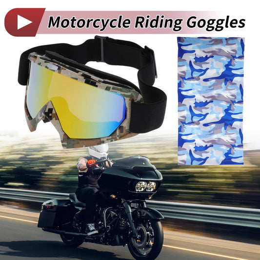 Goggles for Motorcycle Riding Lens Camouflage TPU Cycling Sunglasses