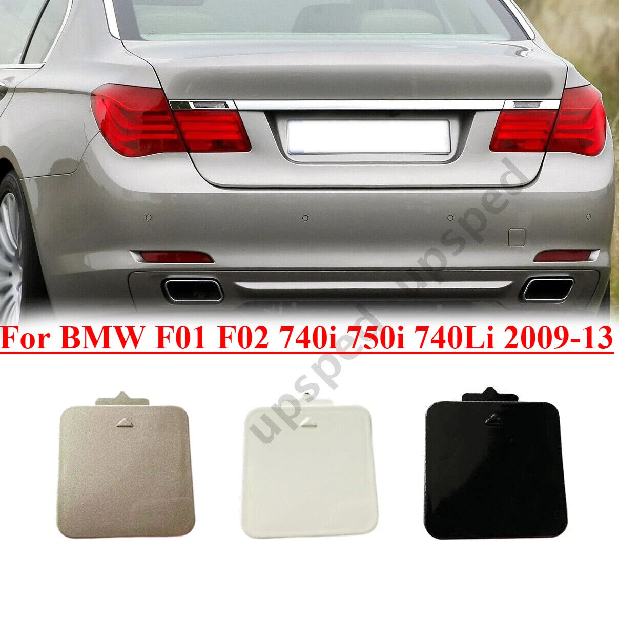 Rear Tow Hook Eye Cover Cap for BMW F01/F02 740i/750i/740Li (2009–2013)
