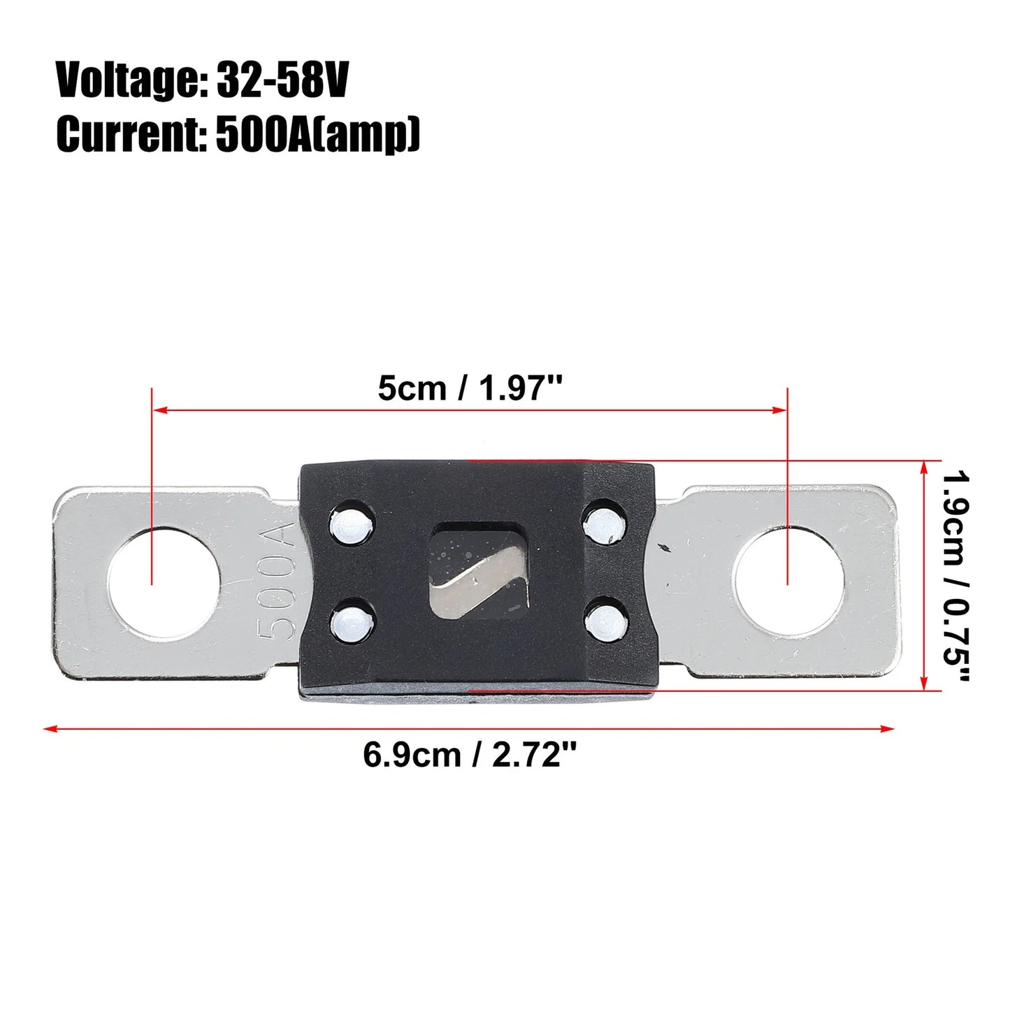 5pcs 500A 32V Fuse for Automotive Truck Motorcycle Audio Fuses Holder