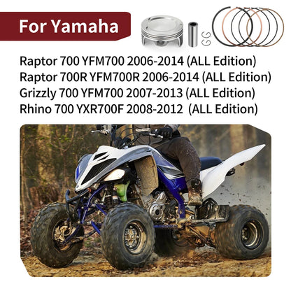 Top End Rebuild 102mm STD Forged Piston for Yamaha Raptor 700R (2006–2014)