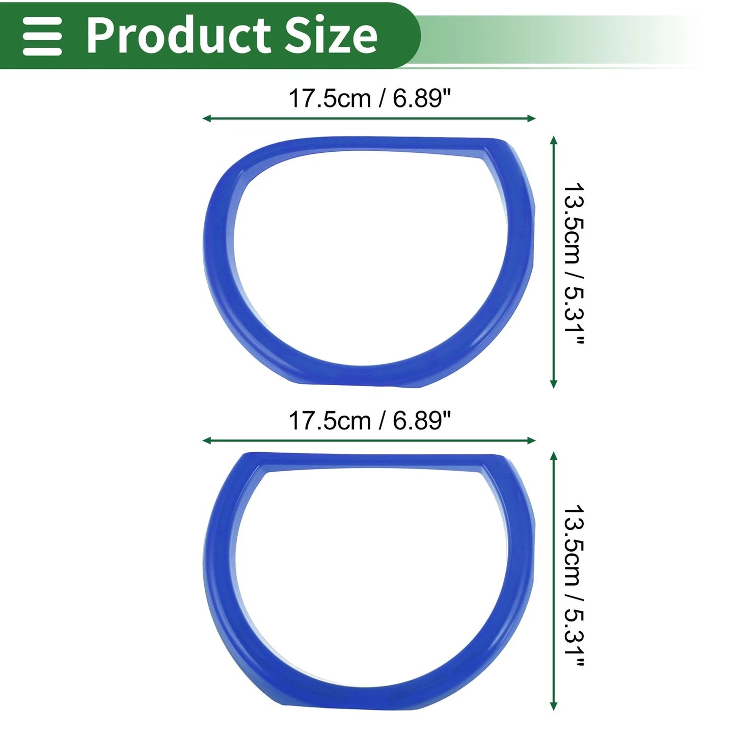4 x Car Headlight Trim Bezel ABS Blue for Dodge Challenger (2015-2024)