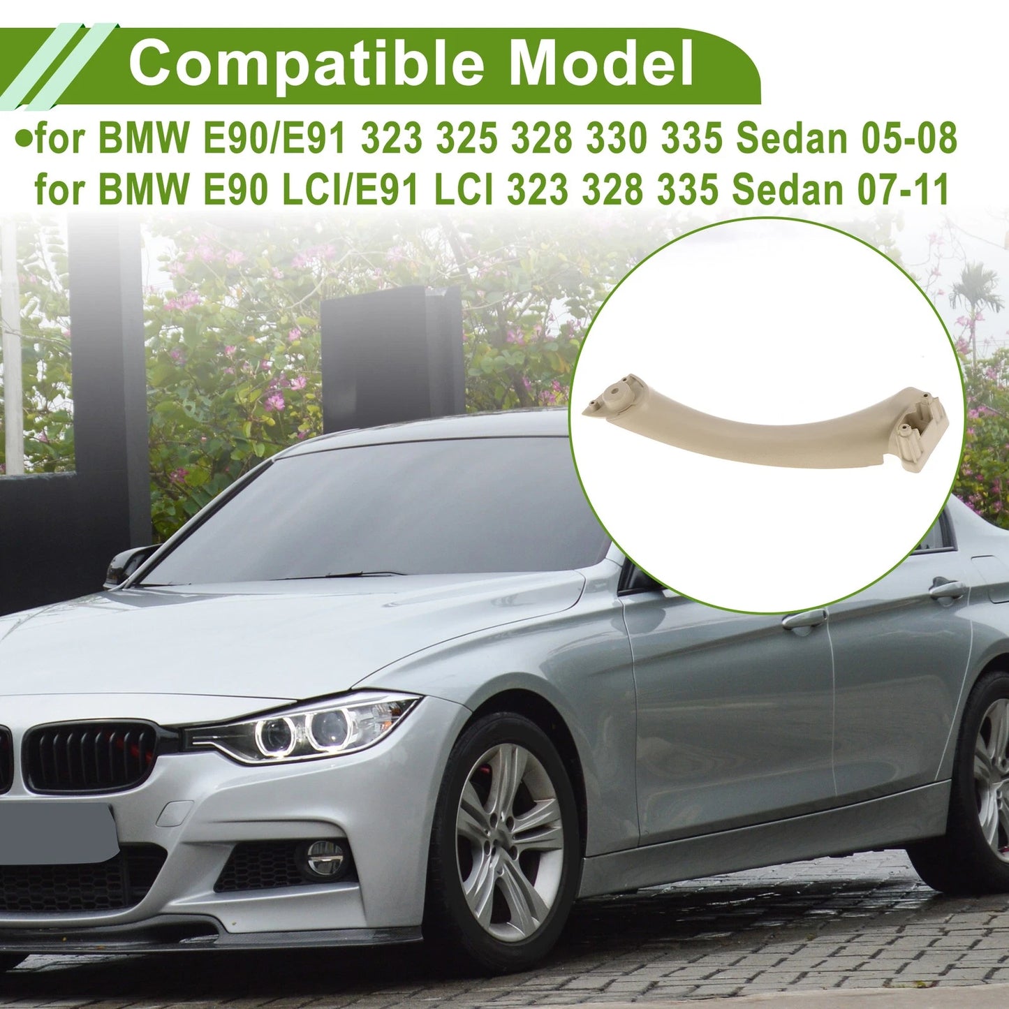 Door Panel Handle Pull Trim Cover for BMW E90 (2004-2012)