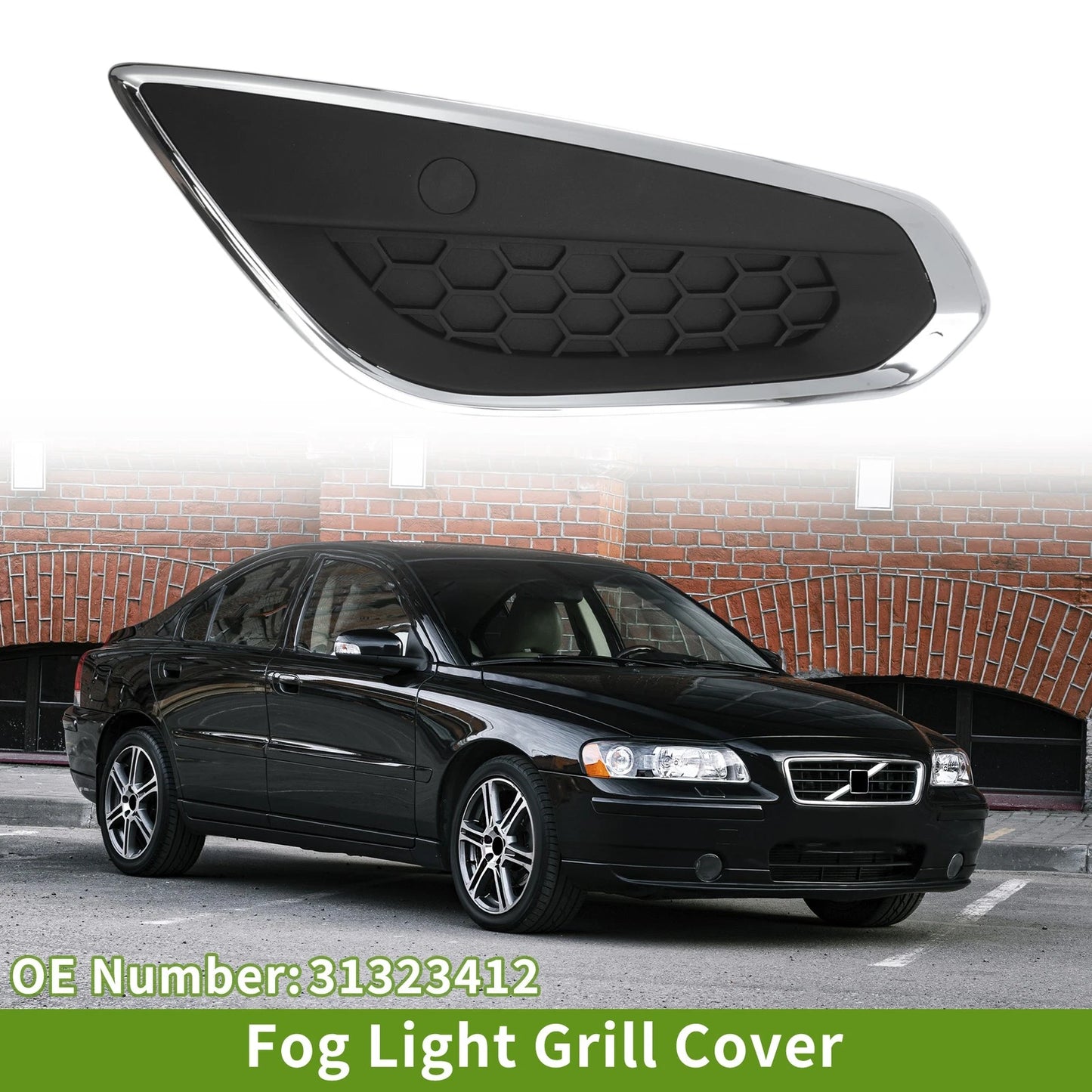 Front Right Fog Light Grill for Volvo S60 (2010-2013)