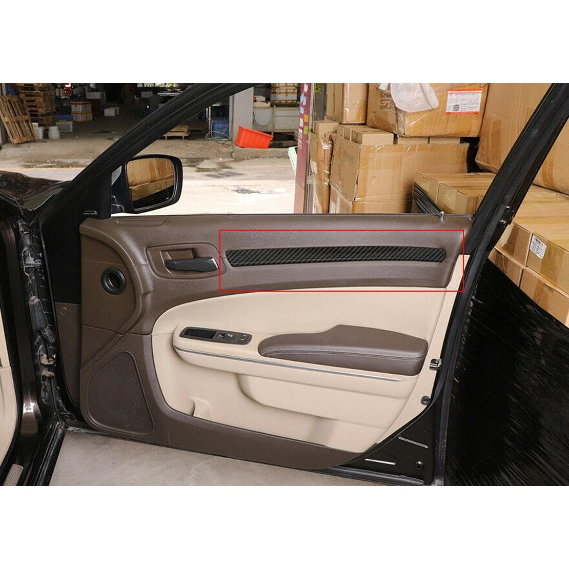 Carbon Fiber Interior Door Panel Trim for Chrysler 300C (2011-2022)