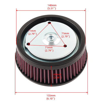 Air Cleaner Filter for Harley Softail, Touring, Trike (2016-2017, 2008-2016)