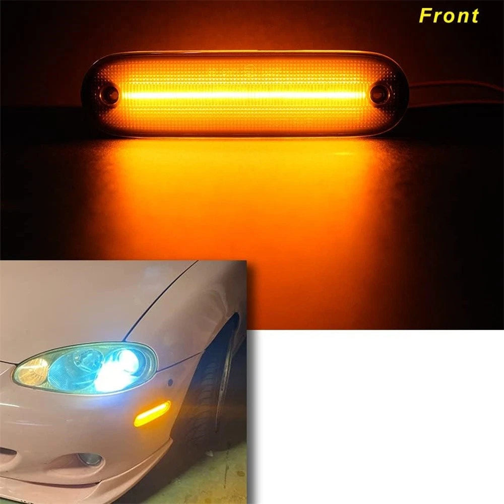 4x Smoked LED Side Marker Lights for Mazda MX-5 Miata (1990-2005)
