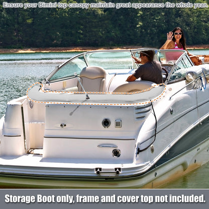 Boot Cover 91-96in Storage Light Gray with Light Hole for Boat Bimini Top