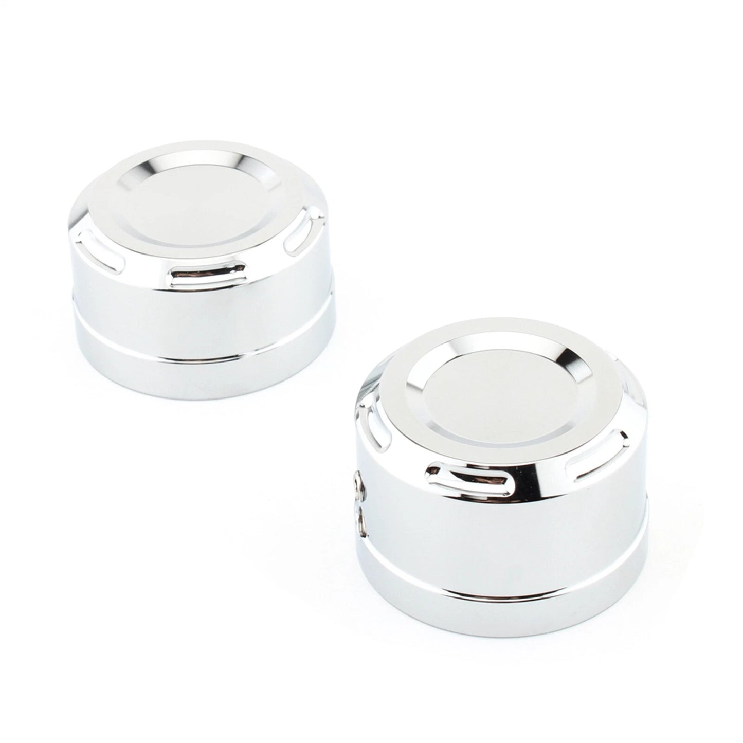 2 x Chrome Rear Axle Cover Caps for Harley Softail (2018-2023)