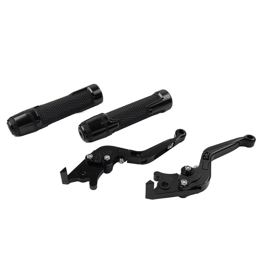 Black Extendable Brake Clutch Levers Grips for Kawasaki ZX10R/RR (2004-2023)
