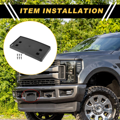 Front Bumper License Plate Bracket for Jeep Wrangler (2018-2023)