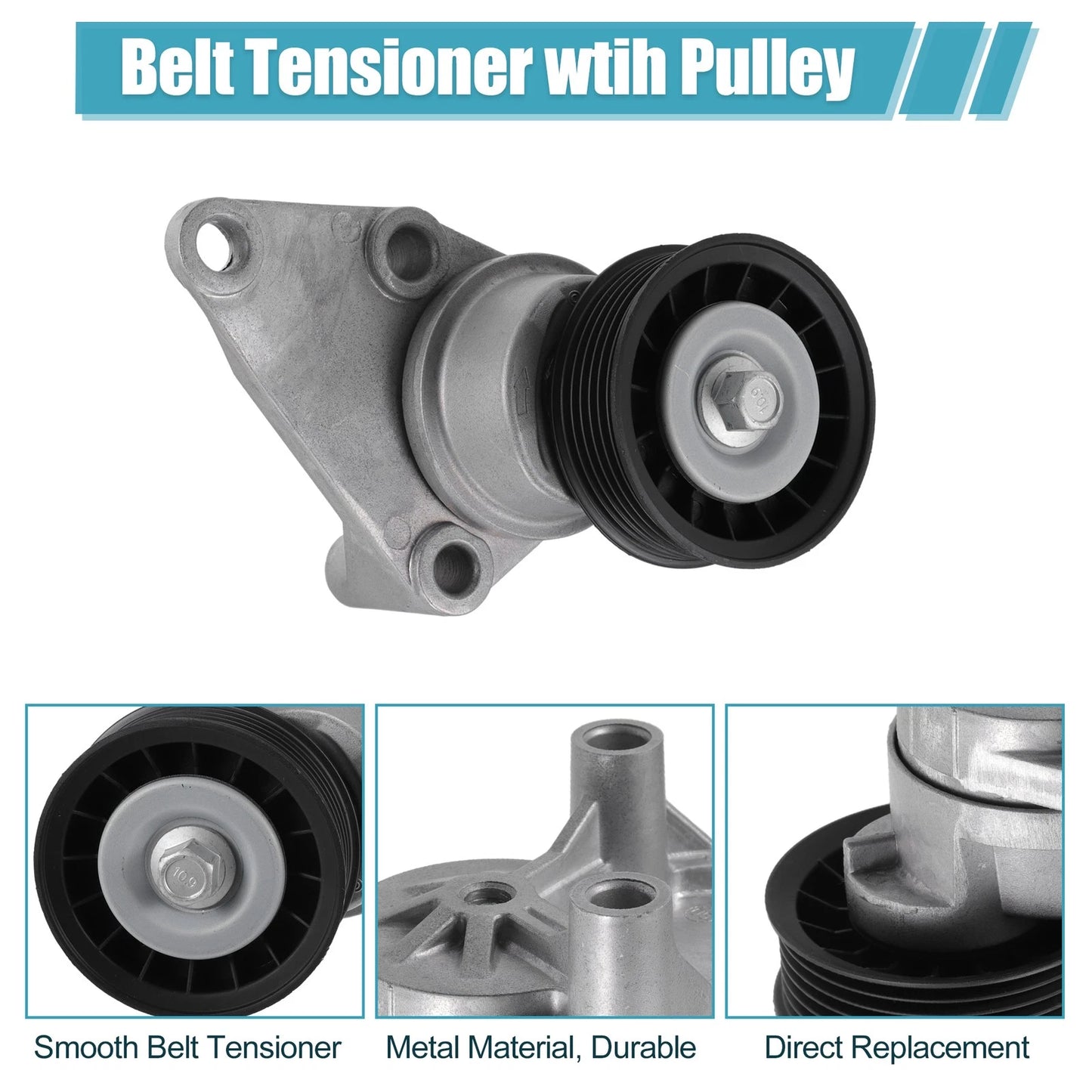 Drive Belt Tensioner Pulley Assembly Replacement for Chevrolet Express