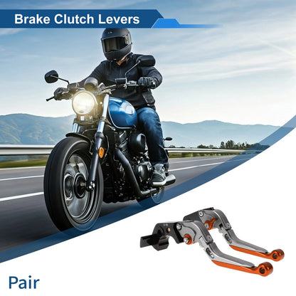 Titanium Orange Adjustable Brake Clutch Levers for Kawasaki ZX-14R