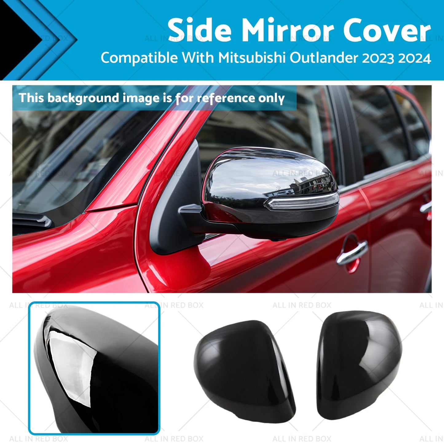 Gloss Black Side Mirror Cap for Mitsubishi Outlander (2023-2024)