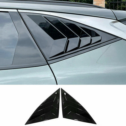 Side Window Louver Shutter Cover Trim Black 2 x for Hyundai Tucson (2022–2022)