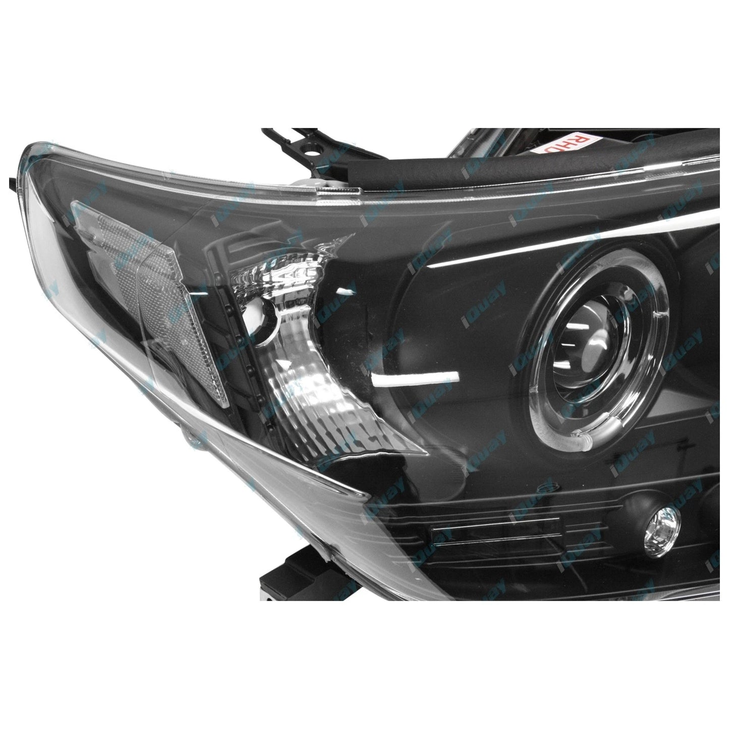 Angel-eye Projector LED BLACK Headlights for Toyota Landcruiser 200 07-15