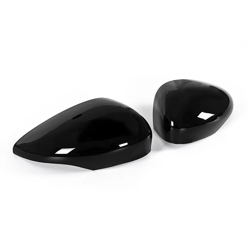 Glossy Black Door Side Rear View Mirror Covers for Ford Fiesta (2011-2017)