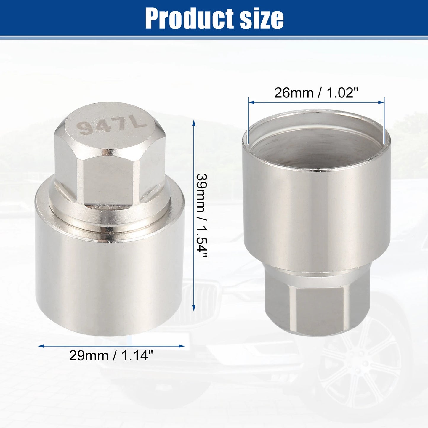 Wheel Lock Lug Nut Anti Theft Socket Key for Volvo