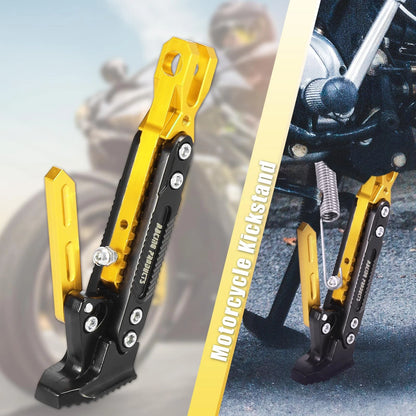 Kickstand/Set/Side Support Stand CNC Aluminum Alloy Gold Tone for Motorcycle