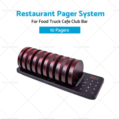 10 x Wireless Restaurant Pager System for Food Truck Cafe Club AU