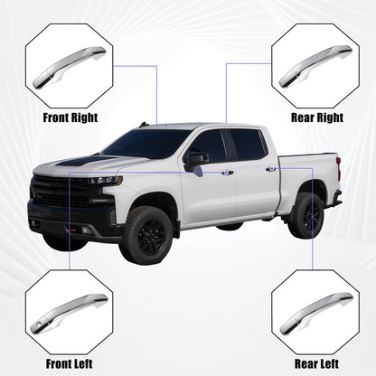 Set Exterior Door Handle Cover for Chevy Silverado & GMC Sierra