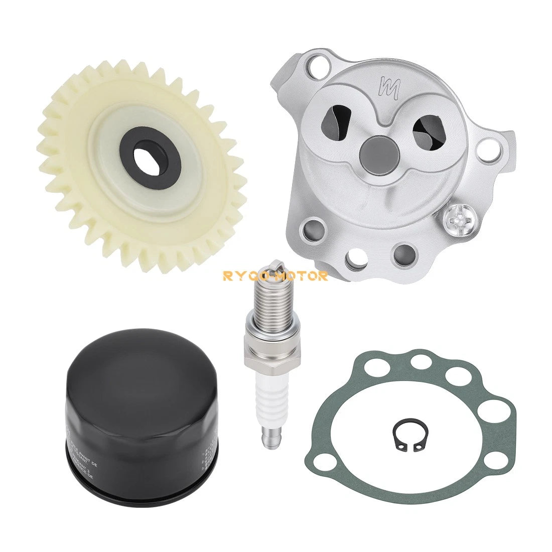 Oil Pump Filter Cleaner Gear Gasket Spark Plug Kit for Yamaha Raptor 660R (2001–2005)