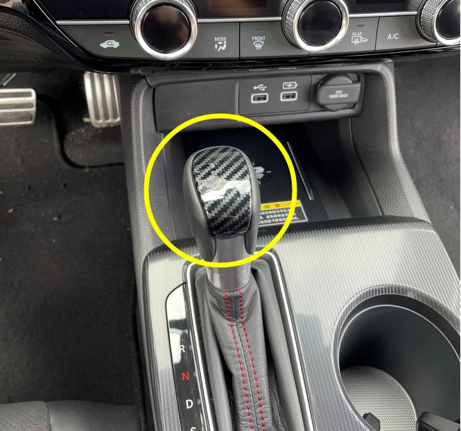 Carbon Fiber Gear Shift Knob Cover Trim for 2022-2023 Honda Civic Sedan